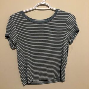 Blue and white strip tee shirt
